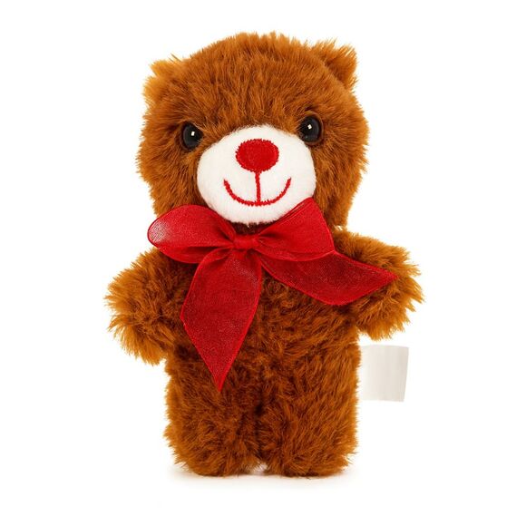 Happy Valentine's Day Mini Novelty Plush Bear Romance Love Anniversary Red Bow - Picture 1 of 15
